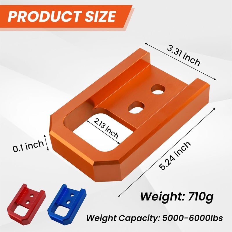 TECHPICCO Tow Hooks for Tacoma 2024-2026/4Runner 2025-2026/Land Cruiser 250 2024-2025, Car Tow Hooks Compatible with Toyota Tacoma/4Runner/Land Cruiser 250 Accessories (Orange) - Image 4